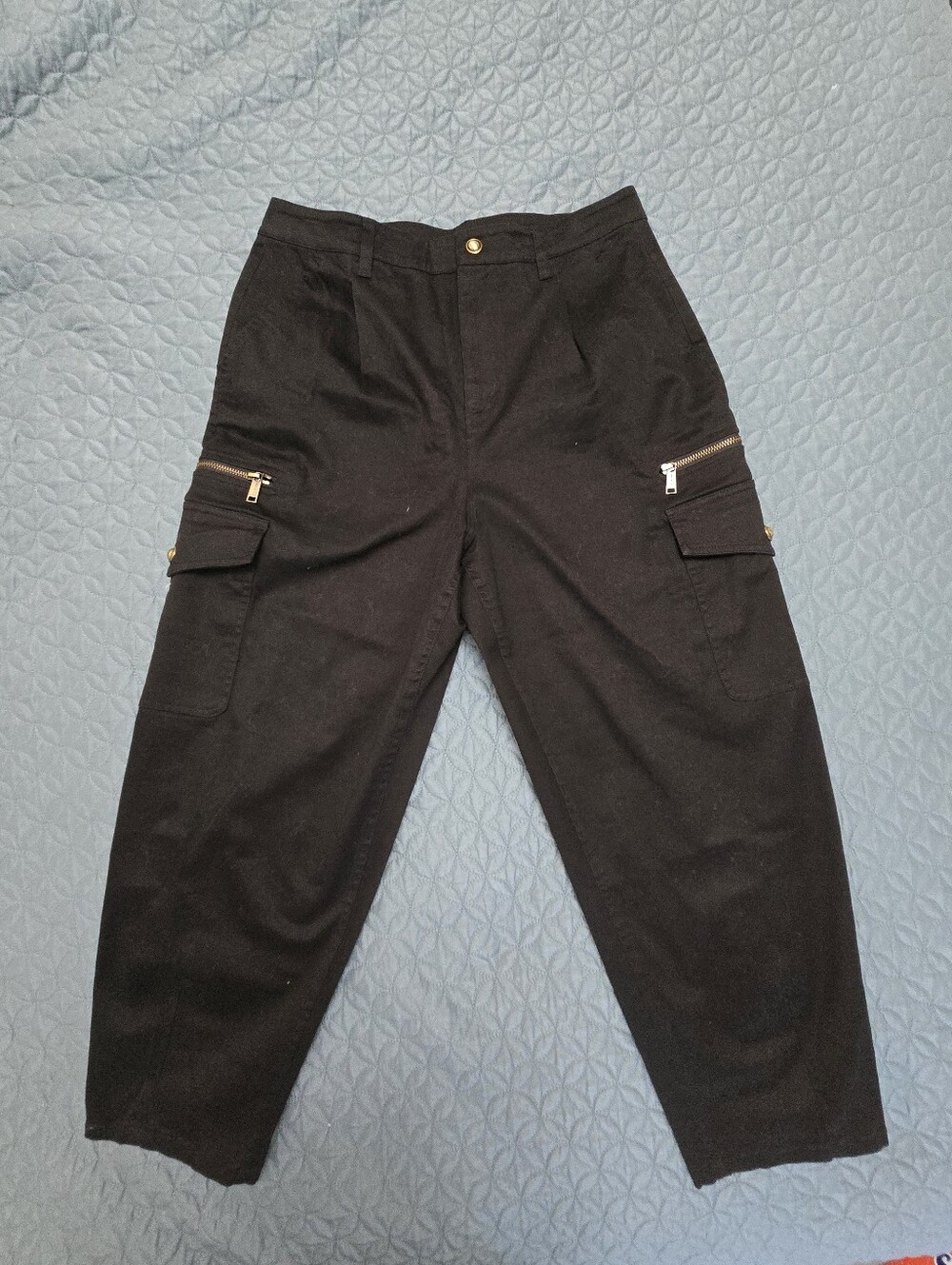 Black Cargo/ Barrel Women Pants